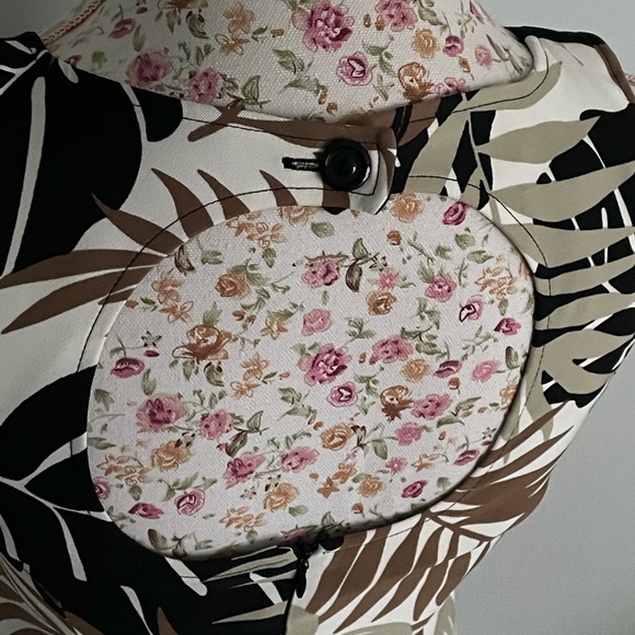 Kim Rogers Woman's Sleeveless Dress Palm Leaves Sz 10P - Picture 5 of 12